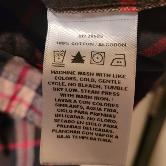 Pendleton Plaid Men's Button-Down Shirt in Navy, Red, and Cream Size XL - Picture 5 of 6